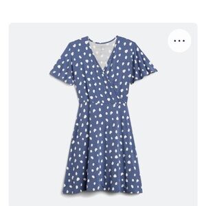 41 Hawthorn Blue Elise Knit Surplice Dress